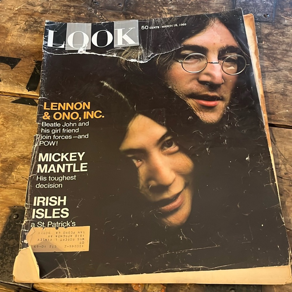 March 18,1969 LOOK Magazine with John Lennon and Yoko Ono on the cover